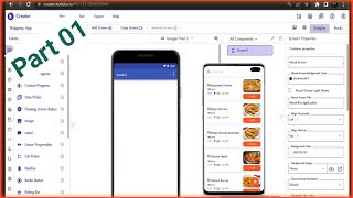 Creating Shopping app food delivery app in kodular tutorial1  Recycler List View  Part 01 [upl. by Ivan961]