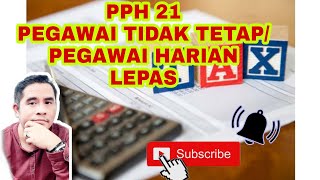 Cara Menghitung PPh 21 Pegawai Tidak TetapPekerja Harian Lepas TutorialAkuntansidanPerpajakan [upl. by Fayre481]