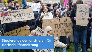 Studierende demonstrieren für Sicherung der Hochschulfinanzierung  STUGGITV [upl. by Ellehcrad]