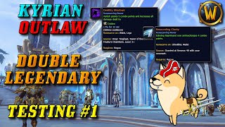 Kyrian Outlaw Rogue 92 Testing Deathly Clarity Resounding Shadows Double Legendary Shenanigans [upl. by Nais]