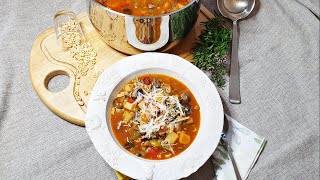 Minestrone italienische Gemüsesuppe  Leckere leichte Suppe für den Sommer [upl. by Teahan]