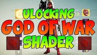 Destiny GOD OF WAR SHADER How to unlock and gameplay Destiny God Of War Shader Gameplay [upl. by Damal697]