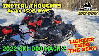 Initial Thoughts  2022 SkiDoo Mach Z 900 TurboR  1500 KMs  Handling Power Smart Shox amp More [upl. by Graf995]