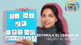 Estimula el lenguaje con pictogramas l TABLERO DE RUTINAS l Mi terapia con Ximena [upl. by Gilbye]