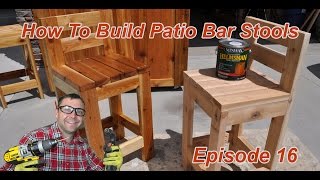 How to Make Simple Bar Stools  2x4 Bar Stool [upl. by Gnoh876]