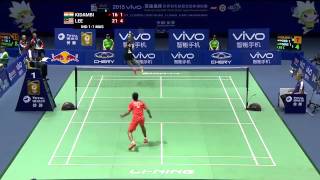 2015 Sudirman Cup Malaysia  India  Lee Chong Wei vs Kidambi Srikanth 苏迪曼杯李宗伟 vs 基达姆 [upl. by Aryl]