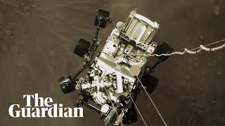 Footage of Perseverance rover landing on Mars released by Nasa [upl. by Aitrop]