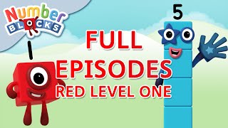 Numberblocks Red Level One  Full Episodes 1012  HomeSchooling  Learn to Count WithMe [upl. by Notffilc]