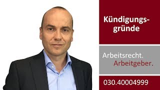 Kündigung für Arbeitgeber 10  Kündigungsgründe [upl. by Anwahsar]