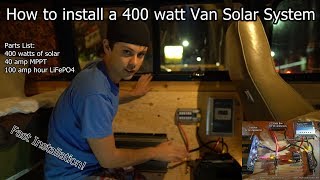 Van Life 400 watt Solar Power System Fast Installation [upl. by Annmaria]