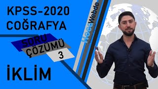 ☀️☔️❄️☃️ 3 KPSS 2020 Coğrafya Soru Çözümü Engin Eraydın  İklim [upl. by Tiffany15]