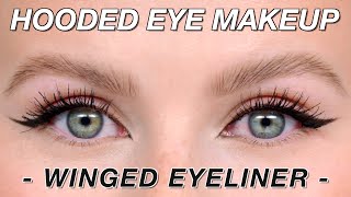 Hooded Eye Makeup Technique  Winged Eyeliner [upl. by Jennifer588]