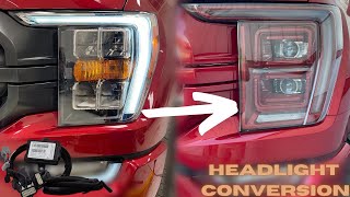 2123 F150 Factory Headlight Conversion FULL Install AND Functionality [upl. by Graybill198]