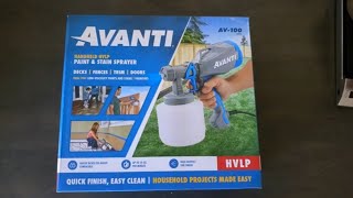 Avanti AV 100 Handheld HVLP Paint amp Stain Sprayer [upl. by Eiramanna587]