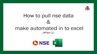 How to pull nse data amp make automatic in to excel [upl. by Euginomod]