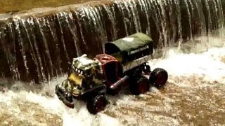 14 Trucks Waterfall Trail 6x6 Trucks x3 Axial Wraith x4 Summit x2 D90 x3 CC01 MAN Truck [upl. by Tempa]