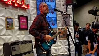 Blues Saraceno at the Ernie Ball booth NAMM 2020 [upl. by Rehpotsyrhc]