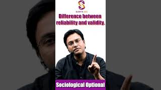 Difference between Reliability and Validity  Sociological Concepts  Sociology Optional  Sunya IAS [upl. by Adnoral]