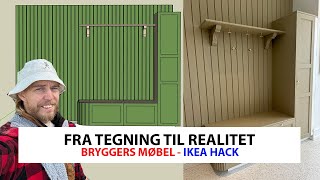 Fre tegning til realitet  Brygger møbel IKEA HACK  JØC Håndværk [upl. by Giuditta]