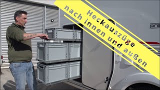 Wieners Regalsysteme für Wohnmobile  Heckgarage nach innen und außen zu öffnen [upl. by Adnovad]