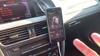 Audi B8 A4S4 MMI to iPhone Wired Connection Part 2 [upl. by Thurmond568]