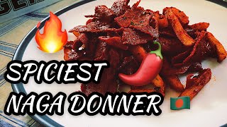 SPICY NAGA DONNER STIR FRY RECIPE 🔥  VERY SPICY 🌶💀  15M SCOVILLE HEAT UNITS 🔥 [upl. by Tedda]