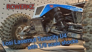 Losi Lasernut Tenacity U4 with 18 scale shocks [upl. by Ydner791]