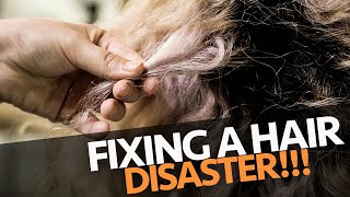 Fixing a hair disaster How To Cut Damaged Hair [upl. by Sladen]