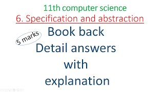 11th computer science chapter 6book back detail answer 5 marks answers [upl. by Caputo359]