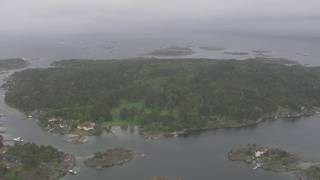 Høvåg Kalvøya Hellersøya Justøya Lillesand  Flying Over Norway [upl. by Crispen]