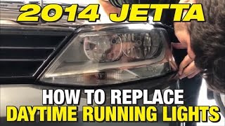 How to Replace VW Jetta Daytime Running Lights MK6 20112018 [upl. by Aerdnac497]