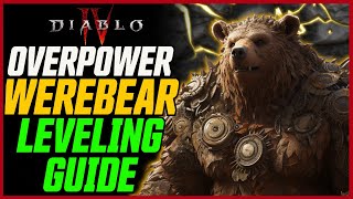 Overpower Werebear Druid Leveling Guide 150 Best Aspects amp Vampiric Powers  Diablo 4 Season 2 [upl. by Enillebyam]