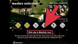 Which Marker You Need To Select To Get The Blacklist Racer Car In NFS MW 2005 [upl. by Lehteb]