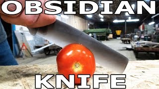 Worlds Sharpest Knife Obsidian vs 60000 PSI Waterjet [upl. by Sirod]