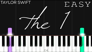 Taylor Swift  the 1  EASY Piano Tutorial [upl. by Dirtsa15]