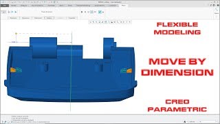 Creo Parametric  Flexible Modeling FMX  Move by Dimension [upl. by Ertnod]