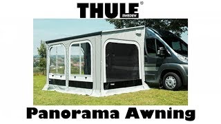 Thule Panorama Caravan Campervan or Motor home Awning 1st time set up [upl. by Ziegler]