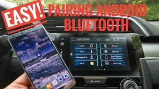 Honda Civic Bluetooth Pairing Android  2016 2017 2018 2019 2020 2021 [upl. by Chaffin]