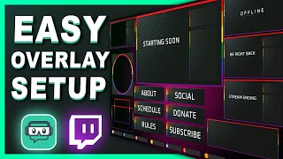 Easy Streamlabs OBS Overlay Setup Tutorial  Free Twitch Graphics Pack Download [upl. by Skippy429]