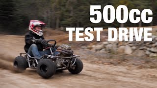 First Test Drive 500cc OffRoad Go Kart [upl. by Eahcim]