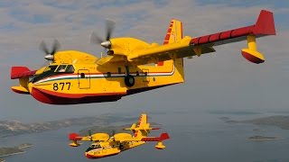 Canadair CL 415 Training Flight [upl. by Ysirhc]