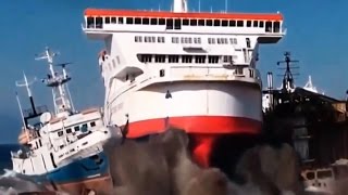 Ship Crash Compilation  1 [upl. by Ricoriki]