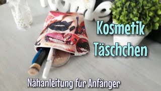 Kosmetiktasche Nähen  Für Anfänger  Nähtinchen [upl. by Letnom]