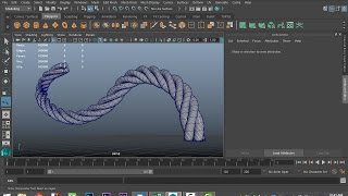 Maya 2016 tutorial  How to create twisted rope  NEW [upl. by Drawd]