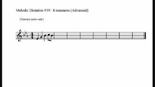 Melodic Dictation 19 Diatonic Advanced [upl. by Josiah575]