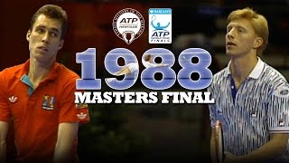 ON THIS DAY 30 YEARS AGO Becker Lendl and an epic Masters final [upl. by Anahpos]