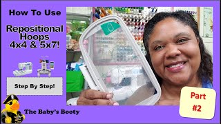 Embroidery Repositional Hoop 4x4 Embroidery Repo Hoop Part 2 Tutorial [upl. by Kaiulani687]