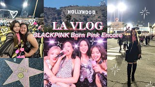 LA vlog 🎶💗 2023  BLACKPINK BORN PINK WORLD TOUR ENCORE hollywood walk of fame rodeo drive [upl. by Anaujait]