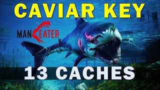 Caviar Key All Nutrient Caches Location  Maneater Caviar Key Collectibles Guide [upl. by Ateinotna351]