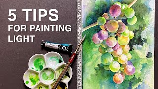 5 Tips for Painting Light 🎨 Watercolor Glow Techniques [upl. by Derk462]